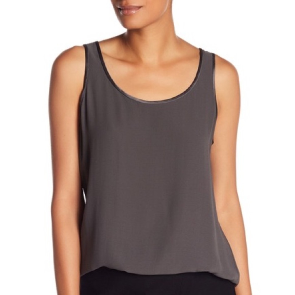 Eileen Fisher Silk Georgette Crepe Shell